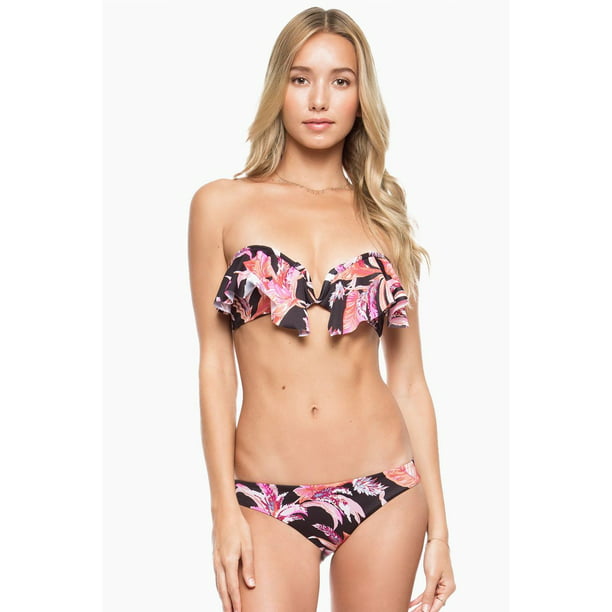 Women's Tori Praver Seafoam Smocked Bikini Top Swimwear Fuchsia Pink XS S M L XL